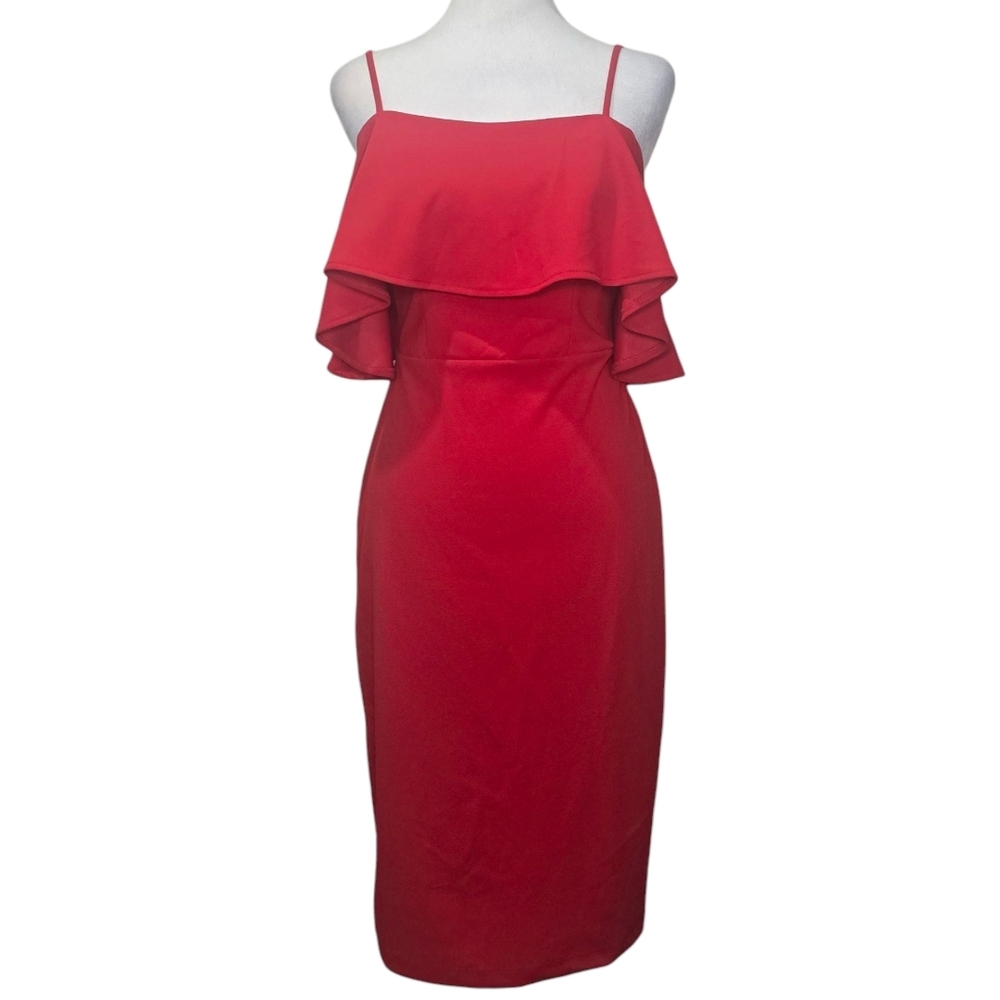 Premier Amour Off Shoulder Midi Dress Size 8
